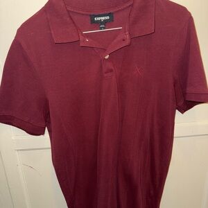 Express Burgundy Polo Shirt